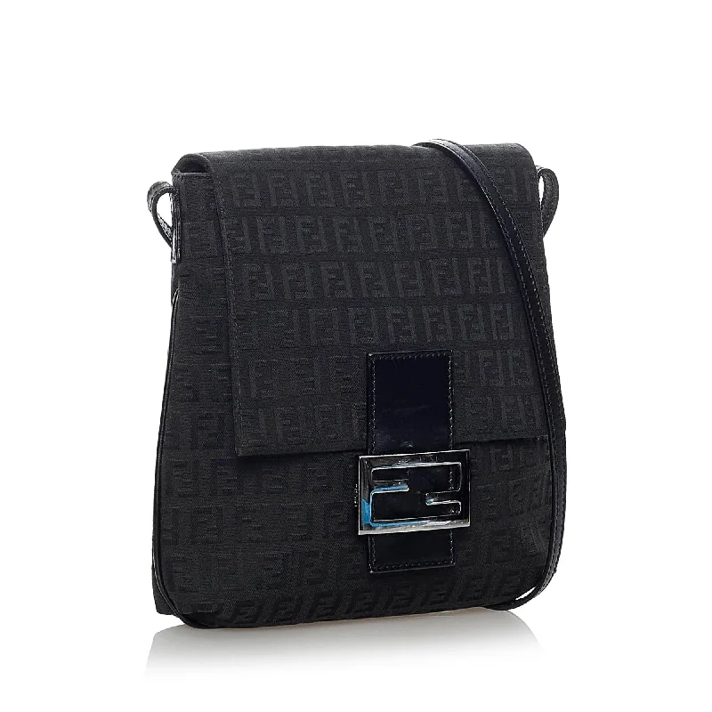 Stylish Bags With Discounts Fendi Zucchino Canvas Crossbody Bag (SHG-7fKD8B)