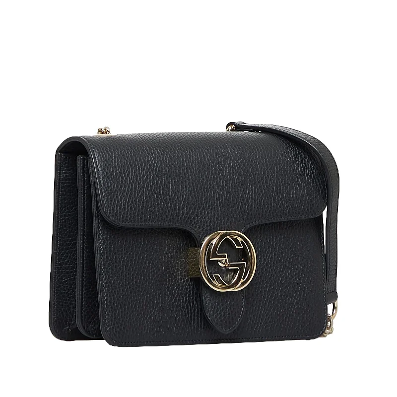 Discounted Designer Bags For Clearance Events Gucci Dollar Calf Interlocking G Crossbody (SHG-WefOJS)