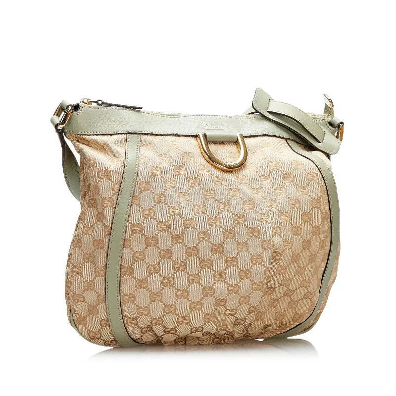 Bags For Playful And Chic Styles Gucci GG Canvas Abbey D-Ring Crossbody Bag (SHG-68SCNu)