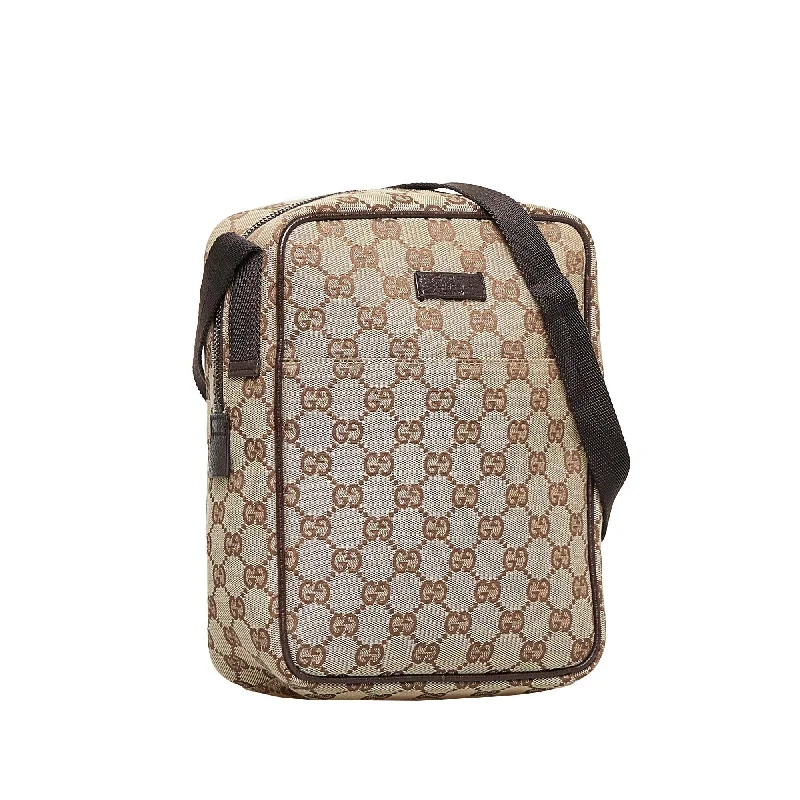 Luxury Bags On Sale Gucci GG Canvas Crossbody Bag (SHG-6LM6sB)
